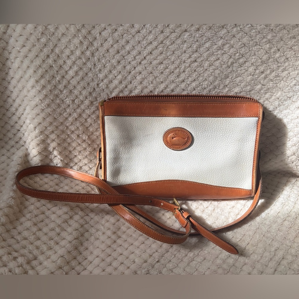 Dooney & Bourke Tan and Cream Crossbody Bag